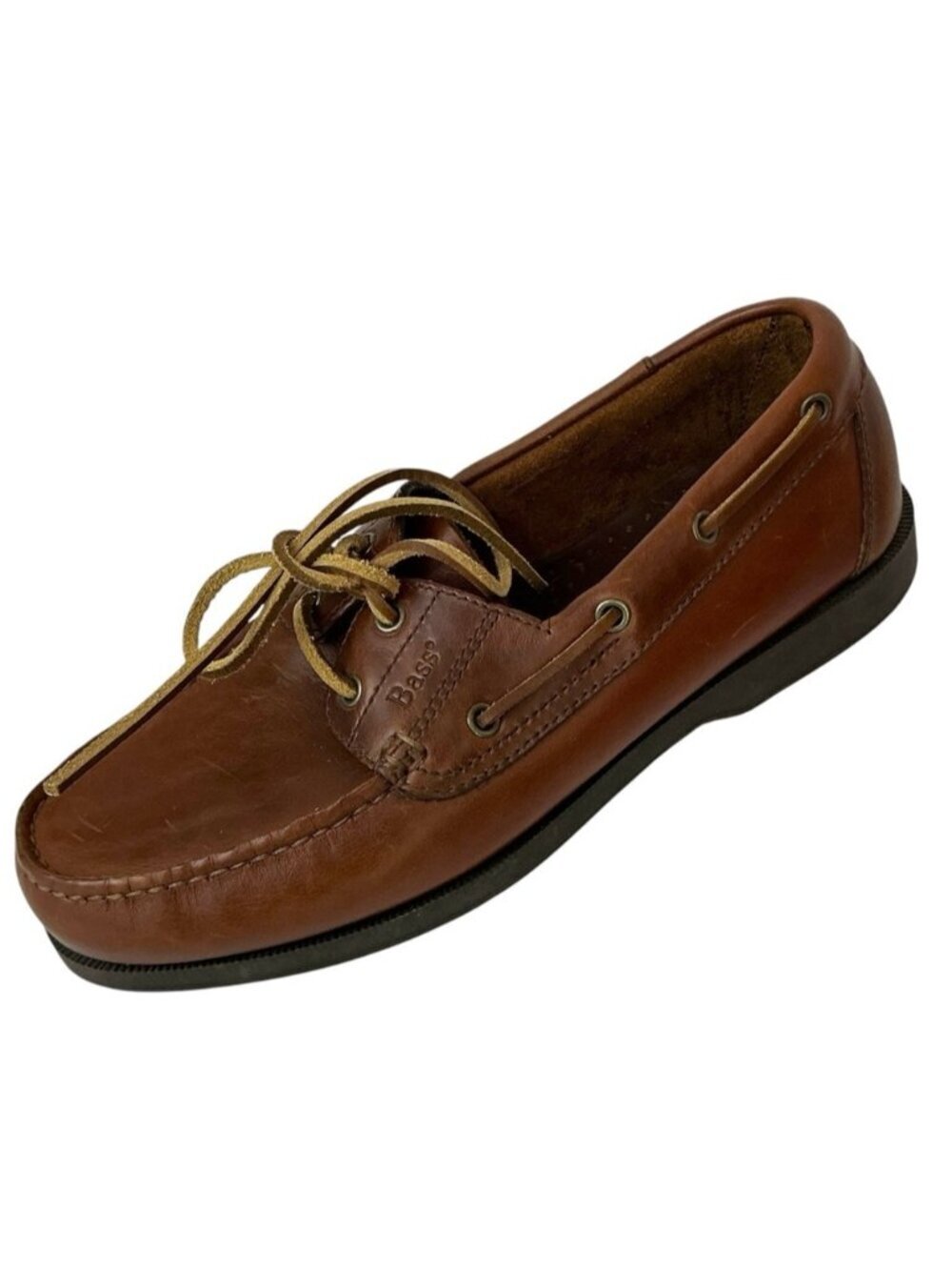 Bass Men’s Leather Boat Shoe Seafarer Dockside Loafer Size 8W - Picture 9 of 15